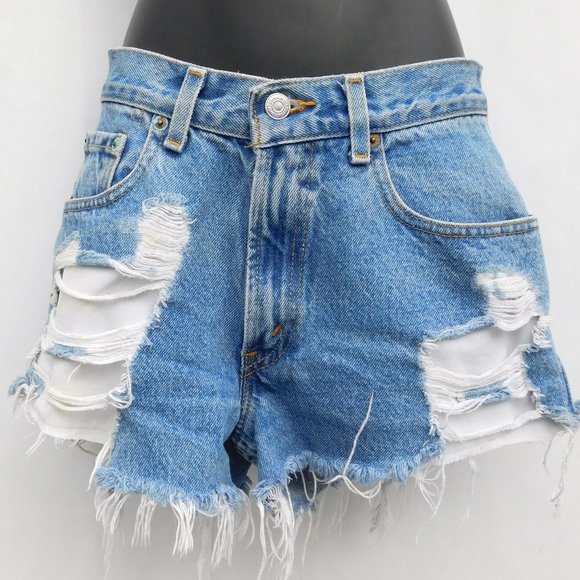 LF Pants - LF FURST OF A KIND CUT OFF DISTRESSED DENIM SHORTS